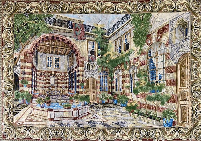 Картина Гобелен "Дворик" 100*150см  